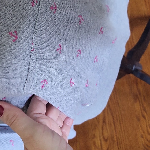 ROXY Gray & Pink Anchor Hoodie Size Medium - Picture 4 of 8